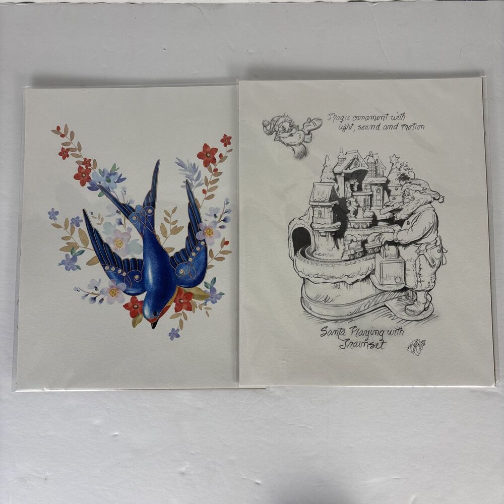 2018 Hallmark Keepsake Membership Pictures Barn Shallow & Santa Playing Train Se